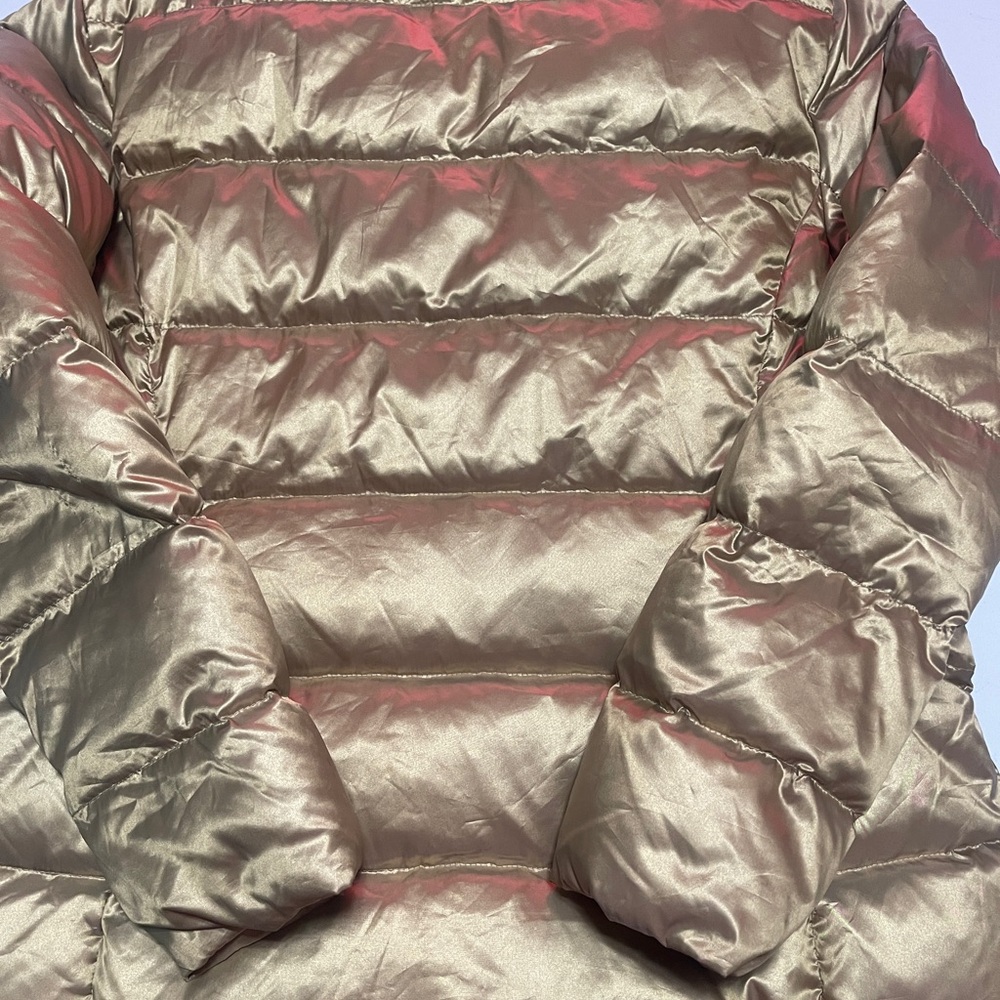 Talbots Metallic Gold Puffer Jacket - Picture 3 of 5